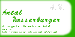 antal wasserburger business card